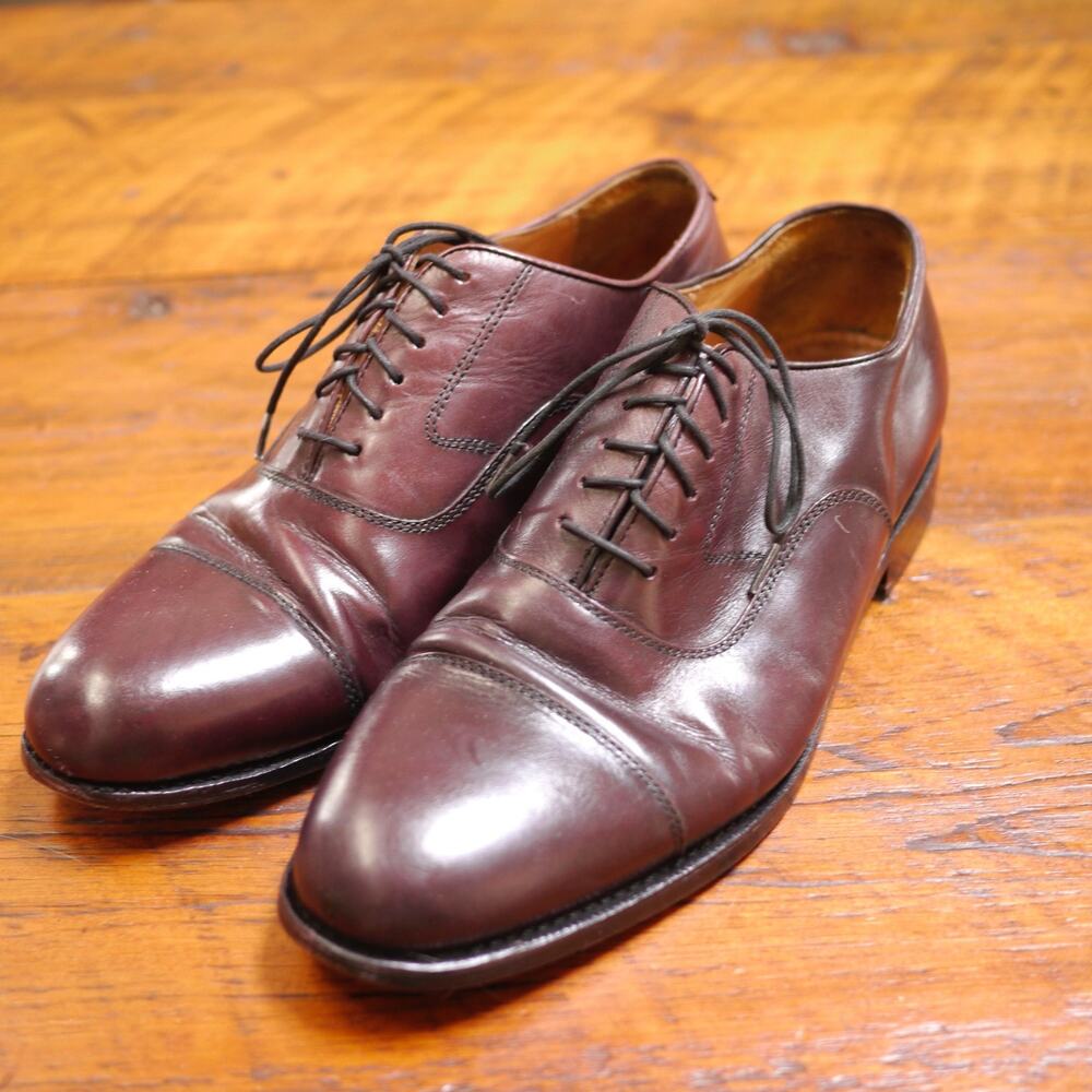 JOS A BANKS Burgundy Leather Cap Toe Dress Shoes Mens Oxfords 9.5M 43